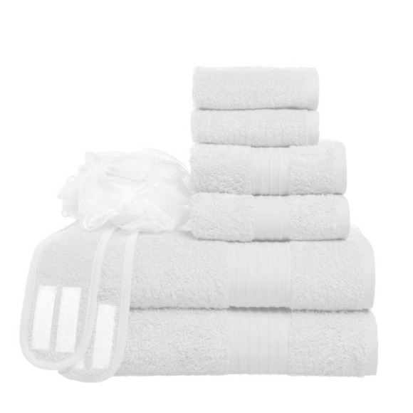 TOWEL SET PLUSH TURKISH COTTON 600GSM LUXURY CONCIERGE COLLECTION 8-PIECE NEW! - Picture 2 of 3